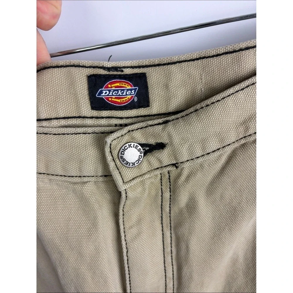 Dickies Khaki Canvas Carpenter Utility Work Pants 36x32